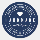 Fett bedruckte Farbe mit Liebe Herz Runder Aufkleber (Vorderseite)