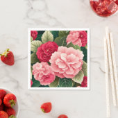 Fett Begonia Leaf und Blume Muster Serviette (Beispiel)