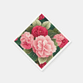 Fett Begonia Leaf und Blume Muster Serviette (Ecke)