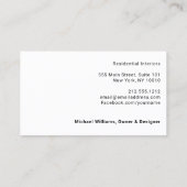 Fett belegtes Muster aus Marmor Visitenkarte (Rückseite)