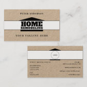 Fett berufliche Zuhause-inspirierte Visitenkarte (Vorne/Hinten)