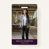Fett Beruflicher Real Anwesen Chic Realtor QR Code Ausweis (Vorderseite)