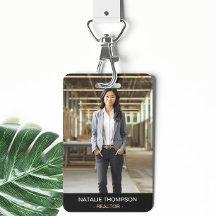 Fett Beruflicher Real Anwesen Chic Realtor QR Code Ausweis