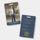 Fett Beruflicher Real Anwesen Chic Realtor QR Code Ausweis (Vorder- & Rückseite)