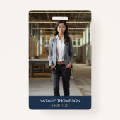 Fett Beruflicher Real Anwesen Chic Realtor QR Code Ausweis (Vorderseite)