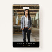 Fett Beruflicher Real Anwesen Chic Realtor QR Code Ausweis (Vorderseite)