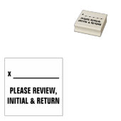 Fett "BITTE ÜBERPRÜFEN, ERSTEN UND ZURÜCKKEHREN" Gummistempel (Stempel)