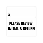 Fett "BITTE ÜBERPRÜFEN, ERSTEN UND ZURÜCKKEHREN" Gummistempel (Prägung)