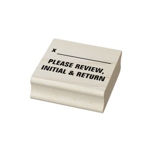 Fett "BITTE ÜBERPRÜFEN, ERSTEN UND ZURÜCKKEHREN" Gummistempel (Stempel)