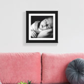 Fett Black and White Baby Mini Leinwand (Insitu (Wohnzimmer))