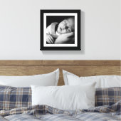 Fett Black and White Baby Mini Leinwand (Insitu (Schlafzimmer))