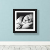 Fett Black and White Baby Mini Leinwand (Insitu (Holzboden))