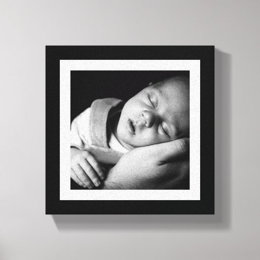 Fett Black and White Baby Mini Leinwand (Vorderseite)