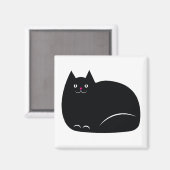 Fett Black Cat Magnet (Vorderseite/Rückseite)