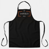 Fett Black Customizable Name GRILLEN HOUSE Koch Gr Schürze (Vorderseite)
