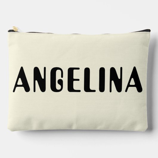 Fett Black Name Script Zubehörtasche (Vorderseite)