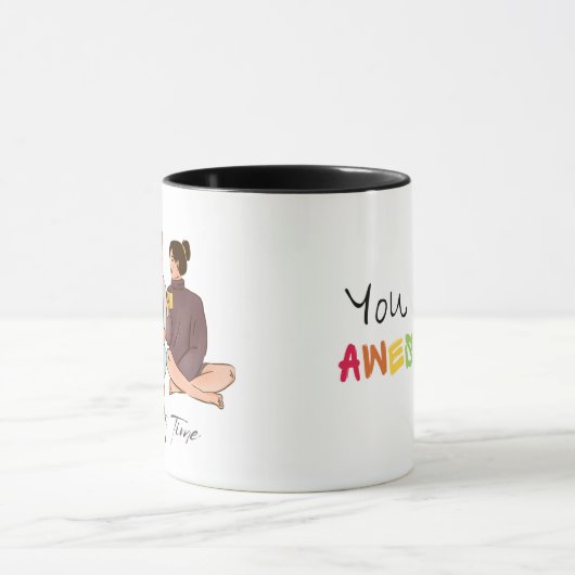 Fett Black Quality Time Design Tasse (Zentrum)