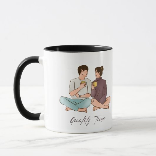 Fett Black Quality Time Design Tasse (Links)