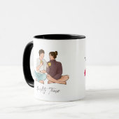 Fett Black Quality Time Design Tasse (Vorderseite Links)
