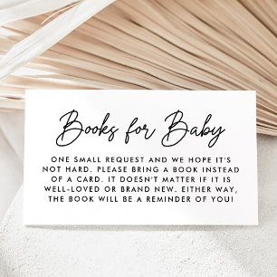 Fett Black Script Baby Shooting Book Request Begleitkarte