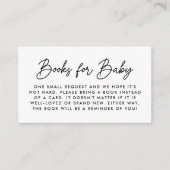 Fett Black Script Baby Shooting Book Request Begleitkarte (Vorderseite)