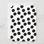 Fett Black Script Moderne Bridal Dusche Einladunge Einladung (Rückseite)