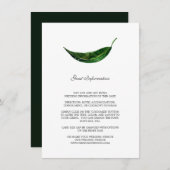 Fett Blätter Gästebuchskarte / Dunkelgrün Begleitkarte (Vorne/Hinten)