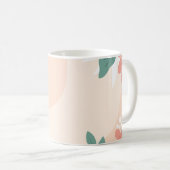 Fett blättrige Grafik in Grün- und Orangetönen Kaffeetasse (VorderseiteRechts)