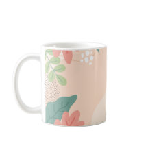 Fett blättrige Grafik in Grün- und Orangetönen