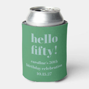 Fett Blau Grün Süß Moderne Individuelle 50. Geburt Dosenkühler