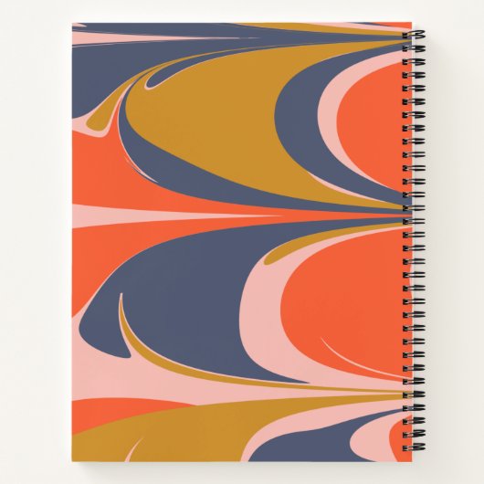 Fett Blau und Gold abstrakte Design Custom Reecipe Notizblock (Rückseite)