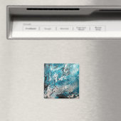 Fett Blau und Schwarz Abstrakt Magnet (In Situ (Geschirrspüler))