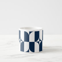 Fett Blau und Weiß Mitte Jahrhundert Moderne Geome