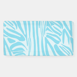 Fett Blau und Weiß Zebra Druck Banner