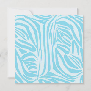 Fett Blau und Weiß Zebra Druck Feiertagskarte