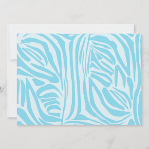 Fett Blau und Weiß Zebra Druck Feiertagskarte