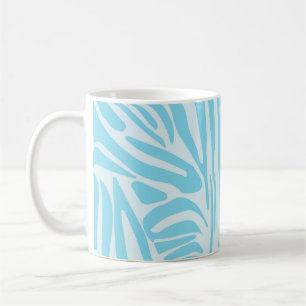 Fett Blau und Weiß Zebra Druck Kaffeetasse
