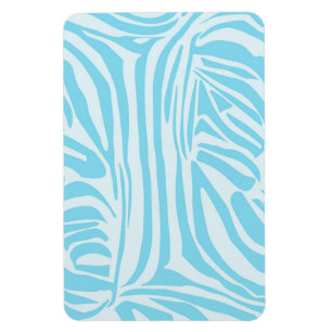 Fett Blau und Weiß Zebra Druck Magnet