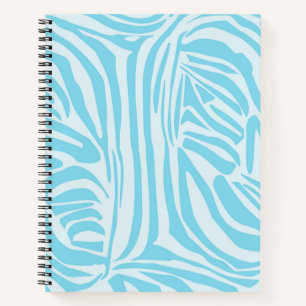 Fett Blau und Weiß Zebra Druck Notizblock