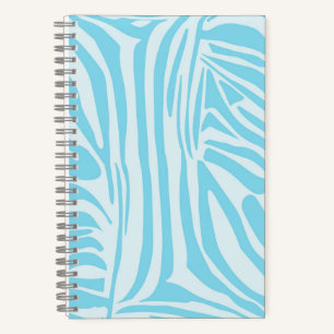 Fett Blau und Weiß Zebra Druck Notizblock