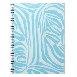 Fett Blau und Weiß Zebra Druck Notizblock