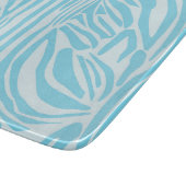Fett Blau und Weiß Zebra Druck Schneidebrett (Ecke)