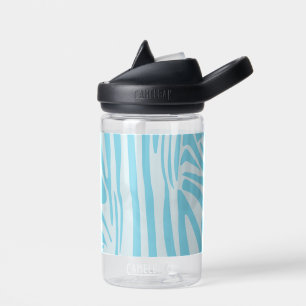 Fett Blau und Weiß Zebra Druck Trinkflasche