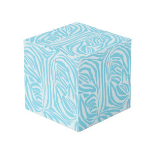 Fett Blau und Weiß Zebra Druck Würfel