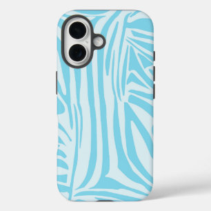 Fett Blau und Weiß Zebrastreifen iPhone 16 Hülle