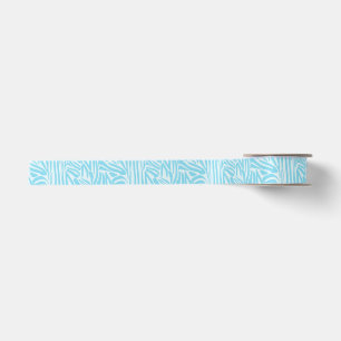 Fett Blau und Weiß Zebrastreifen Satinband