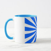 Fett-blaue Sonnenstrahlen-Tasse Tasse (Links)