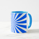 Fett-blaue Sonnenstrahlen-Tasse Tasse (VorderseiteRechts)