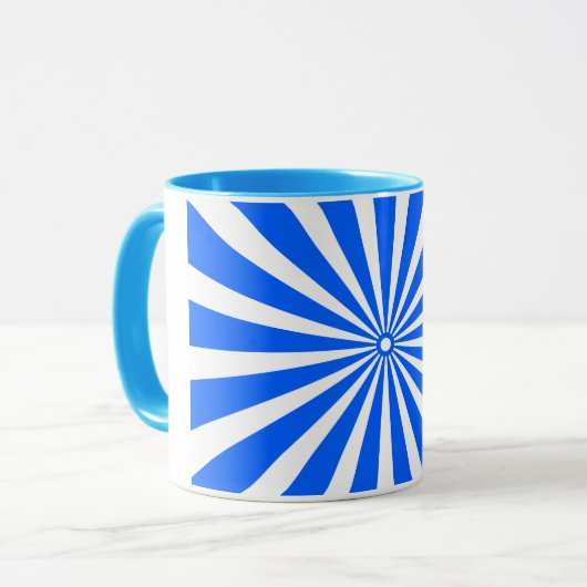 Fett-blaue Sonnenstrahlen-Tasse Tasse (Vorderseite Links)