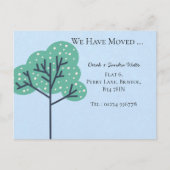 fett-blauer Adressenwechsel neue Zuhause Ankündigungspostkarte (Vorderseite)